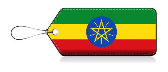 Ethiopian flag label, Made in Ethiopia © VectorPart