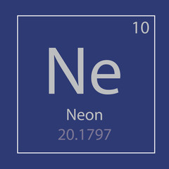 Neon Ne chemical element icon- vector illustration