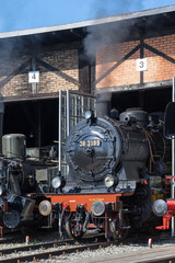 Dampflokomotive im S&uuml;ddeutschen Eisenbahnmuseum in Heilbronn