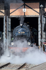 Dampflokomotive im S&uuml;ddeutschen Eisenbahnmuseum in Heilbronn