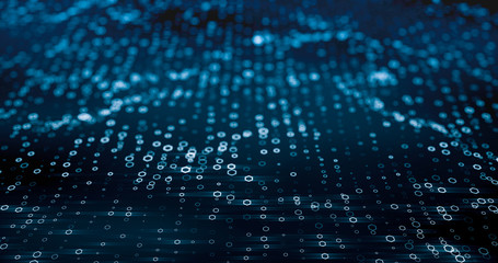 Abstract dot of Hexagonal structures technology and science style. Future background. 3d rendering.