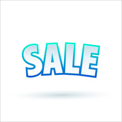 Sale banner template design. Special offer, colourful letters for shopping, mall, trade, retail. Typography