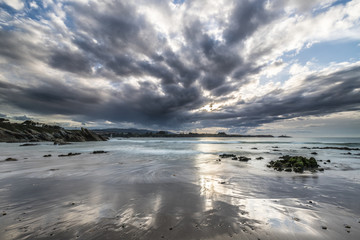 Obraz premium afternoon and evening on the Galician coasts of Lugo where you discover the beauty of nature