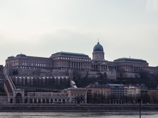 Buda Castle in Budapest across the Danube River