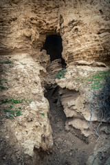 Entrance to the mountain cave
