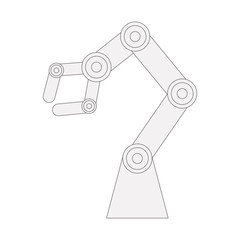robotic hand isolated icon
