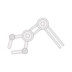 robotic hand isolated icon
