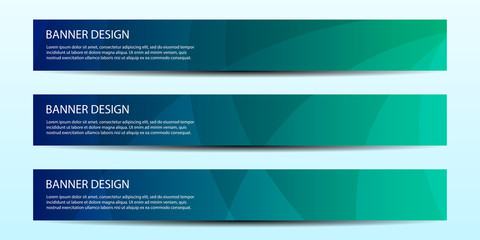 Abstract vector banners with bright geometric background
