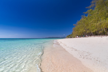 Beautiful White sand beach at Phi Phi Island , Krabi , Thailand