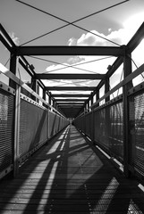 Black and white walkway