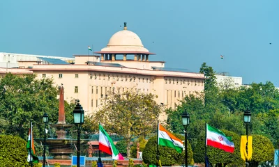 Keuken spatwand met foto View of Krishi Bhavan, a governmental building in New Delhi, India © Leonid Andronov