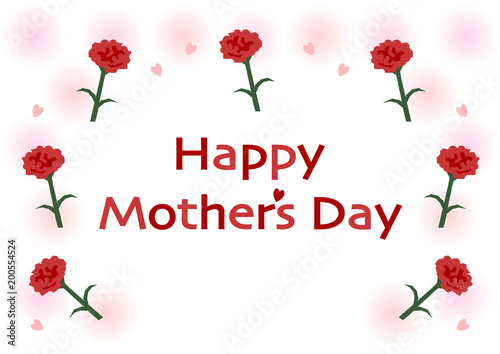 Happy Mother S Day 母の日 カーネーション イラスト 白背景 Advertisement Poster Advertiseme Osame