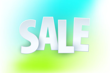 Sale abstract banner template design on soft elegant background. Special offer, colourful letters for shopping, promo, holidays, promotion. Typography, lettering for website, flyer. vector