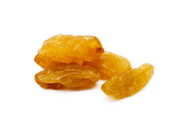 Sweet dried raisins isolated with white background