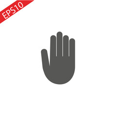 Stop hand Icon in trendy flat style isolated on grey background. Stop symbol for your web site design, logo, app, UI. Vector illustration, EPS10.