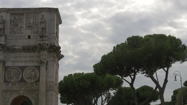 Trees near the Arch of Constantine