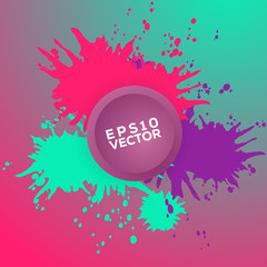 Obraz premium Ink splash or explosion vector art. Colorful abstract illustration