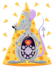 Metal mouse with a key