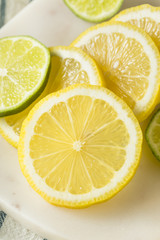 Fototapeta na wymiar Raw Organic Lemons and LImes