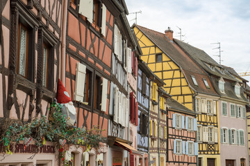Old houses in Little Venice neighborhood in Colmar