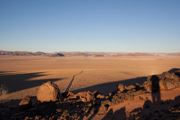 Strada nel deserto della Namibia