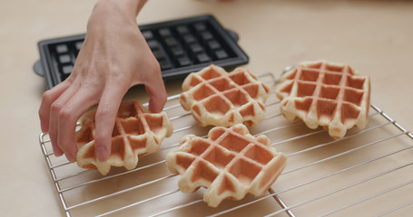 Homemade Belgian waffle