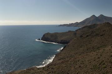 From the viewpoint, Playa de Cabo de Gata, Almeria, Spain