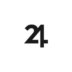 Number 24 logo icon design template elements - obrazy, fototapety, plakaty