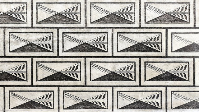 Geometric ornament on the Schwarzenberg Palace in Prague. Built in 1576.
