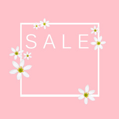 stock-photo-spring-background-sale-pink-color-from-white-flowers-sale-concept-banner-discount