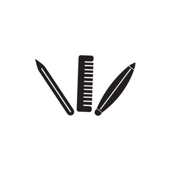 Pencil icon isolated on white background