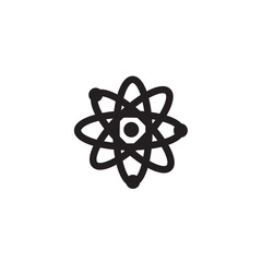 Atom icon isolated on white background