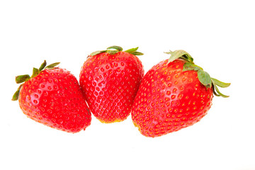Three fresh strawberry
