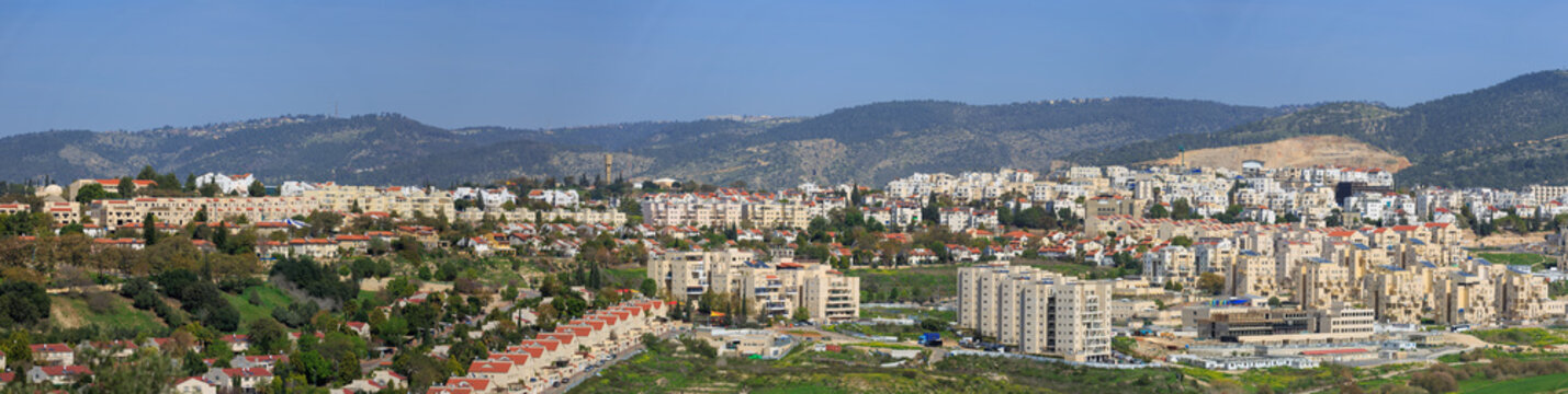 Wide panorama of Beit Shemesh
