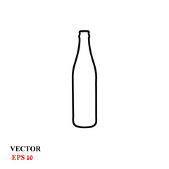 icon of a beer bottle. vector illustration