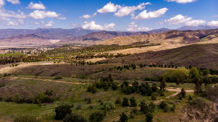 Drone View Of Chapman Hills Looking Towards Mount San Gorgonio