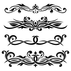 Dividers. Floral decorative ornaments