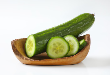 sliced green cucumber