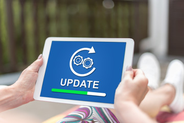 Update concept on a tablet
