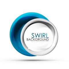 Spiral swirl flowing lines 3d vector abstract digital motion background design. Rotating concept