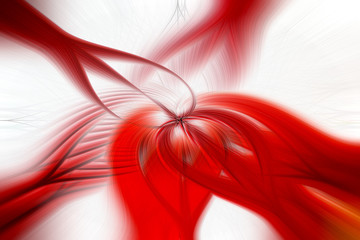 Abstract colorful twisted light fibers. Abstract color background from waving and twisted light fibers © hadjanebia