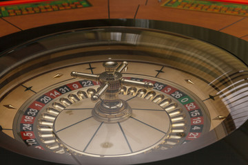 Naklejka premium Roulette with a ball close up