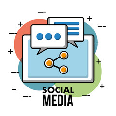 social media tablet computer comment sharing vector illustration