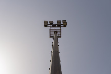 Lighting pole with sky in the background