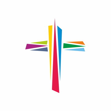 Church logo. The cross of Jesus Christ is a symbol of death and victory over sin