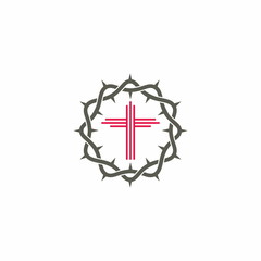 Church logo. Cross and Crown of Thorns