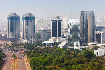 Obraz premium Jakarta aerial view