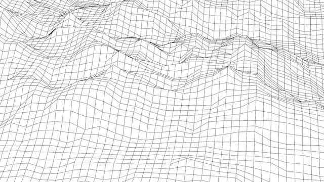 Wireframe terrain model