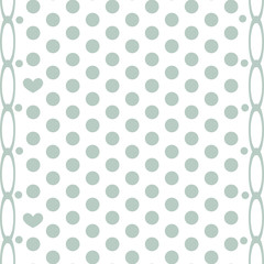 Fototapeta na wymiar Abstract polka dot vector seamless pattern with little hearts and weave