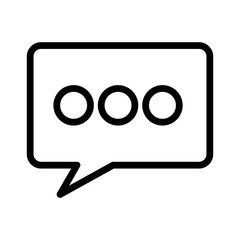 square speech bubble social media icon vector illustration outline